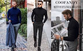 Men's vans® off the wall knit hoodie. Coofandy Mens Slim Fit Turtleneck Sweater Cotton Ribbed High Neck Pullover Sweaters Big Tall Avishar Men