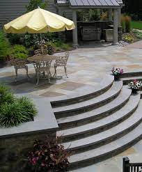 Beautiful and complex, curved stairs are considered the pinnacle of stair craftsmanship, and our team of talented professionals has the experience, capabilities, and skill to deliver the highest quality custom curved stairs, from inspiration to installation. Joanne Kostecky Garden Design Outdoor Stairs Patio Stairs Garden Stairs