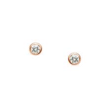 For the best selection of rose gold earrings. Small Round Diamond Rose Gold Stud Earrings Landing Company