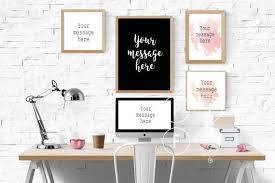Feminine Desk Mockup Imac Blog Header Mockup Desk Stock Office Craft Room Decor Wall Printables Decor