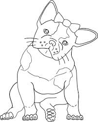 Color in this picture of a french bulldog puppy and share it with others today! French Bulldog Coloring Pages Part 4