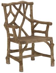 Woodland Arm Chair Rustic Outdoor Furniture Faux Bois Wooden Chair