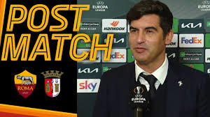 Fonseca ile fenerbahçe arasındaki görüşmelerin önümüzdeki günlerde netlik kazanması. Roma Braga Post Match Paulo Fonseca Youtube