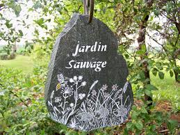 Panneau Pancarte Decoration De Jardin En Ardoise Jardin Sauvage Sur Commande Accessoires De Ma Decoration Jardin Accessoires Pour Jardin Feerique Jardins