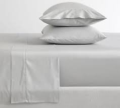 Grand Organic Percale Duvet Cover Shams Pottery Barn In 2020 Sateen Sheets Flat Sheets Sheet Sets