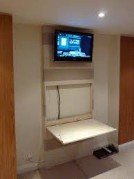 The Tv Wall Mount Desk Hidden Pc Wall Mounted Tv Tv Wall Floating Wall Desk