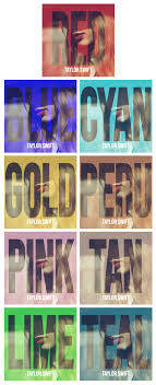 Red • number of discs: I Recreated The Red Deluxe Album Cover With Other Html Colors Taylorswift
