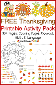 Disney thanksgiving activity page from disney family. Free Thanksgiving Printable Activity Pack Including Coloring Pages Do A Dot Math And Language
