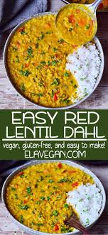Easy Red Lentil Dahl Lentil Recipes Lentil Recipes Easy Vegan Lentil Recipes