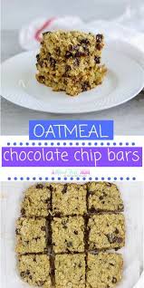 Chocolate Chip Oatmeal Bars Have Been Given A Healthy Make Over Making This Eas Oatmeal Chocolate Chip Bars Oatmeal Chocolate Chip Cookies Chocolate Chip Bars