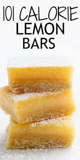 Mar 06, 2019 · try it: 101 Calorie Lightened Up Lemon Bars Are The Perfect Dessert And Taste So Sinful Without The Guilt Lemon Desserts Healthy Lemon Bars Healthy Lemon Bars Recipe