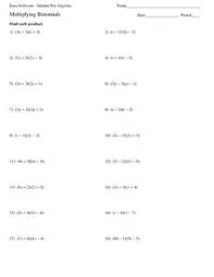 Improve your math knowledge with free questions in multiply polynomials and thousands of other math skills. Multiplying Binomials Lesson Plans Worksheets Lesson Planet