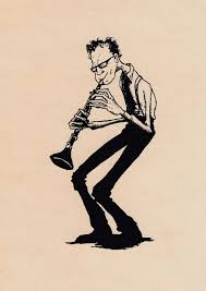 Clarinet Player Jazz Age Print Cartoon 1920 S Art Etsy Jazz Artwork Jazz Art Clarinet