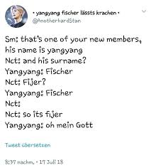 Just Imagine How Funny It Would Ve Been If His Surname Was Actually Fischer Nct Funny Names