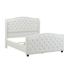 Jennifer Taylor Marcella Antique White Queen Upholstered Bed 52130 3 879 2 The Home Depot In 2020 Upholstered Beds Queen Upholstered Bed Upholstered Platform Bed