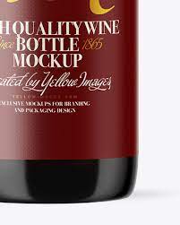 Download Amber Glass Red Wine Bottle Mockup In Bottle Mockups On Yellow Images Object Mockups