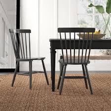 Highland Dunes Brixton Slat Back Side Chair In Black Reviews Wayfair In 2020 Side Chairs Basement Furniture Chair