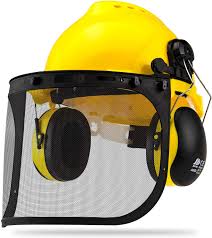 Types of face shields for woodworking. Buy Neiko 53880a Forestry Safety Helmet With Earmuffs Hi Viz Yellow Color Face Shield Protection Steel Mesh And Clear Face Shields Included Heavy Duty Construction Hard Hat