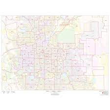 Denver, colorado zip codes 48 x 36 in. Denver Colorado Zip Codes The Map Shop