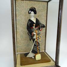 Miniature japanese doll in glass case, geisha doll in display case, made in japan, small geisha doll figurine vintagebyjade. Japanese Doll In Glass Case Value Cheap Online