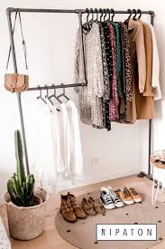 Portant A Vetements En Acier Rangement Vetement Portant Vetement Idee Dressing