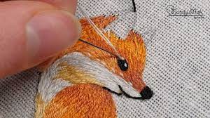 Download Hand Embroidery For Beginners Fox Embroidery Tutorial Youtube