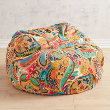 Vibrant Paisley Bean Bag Bean Bag Chair Red Bean Bag Restoration Hardware Dining Chairs