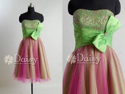 New Arrival Charming Beaded Two Tone Short Prom Dress Green Cocktail Dress Taffeta Tulle Homecoming Dress Short Prom Dress Pr04270025 129 00 Multiple Colors