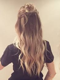 Long Wavy Half Up Half Down Hair Styles Long Hair Styles Curly Hair Styles