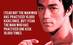 This Wing Chun saying refers to both application and development. For  application, in order to use internal Wing Chun power (for attack and  defense), we must first concentrate our efforts into the