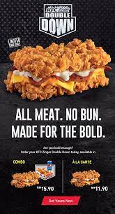 Kfc malaysia mengembalikan semula kfc zinger double down pada tahun 2019. Facebook