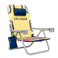 Life Is Good Folding Beach Chair With Cooler Bed Bath Beyond Folding Beach Chair Beach Chairs Beach Chair Umbrella