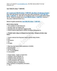 Soal pts kelas 6 semester 2 dan kunci jawaban tahun 2021. Soal Uts Ipa Kelas 8 Semester 2 Dan Kunci Jawaban Dengan