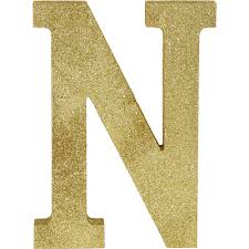 Its name in english is en (pronounced /ˈɛn/), plural ens. Glitter Gold Letter N Sign 6 1 2in X 9in Party City