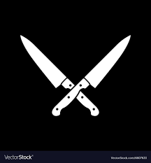The Crossed Knives Icon Knife And Chef Kitchen Vector Image On Vectorstock Chef Logo Knife Knife Logo