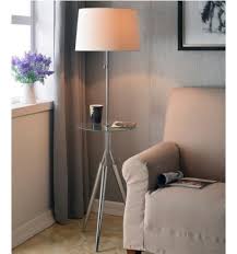 Floor Lamps With Table Attached Side Accent End Small Spaces Bedroom Nightstand Floorlamp Modern Stylish Floor Lamp Chrome Floor Lamps Floor Lamp Table