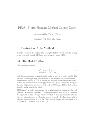 Https Web Stanford Edu Class Energy281 Finiteelementmethod Pdf