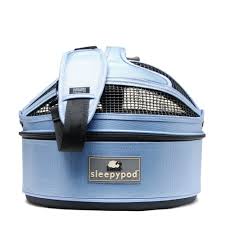 Taking the stress out of getting there is as easy as wrapping the seat belt around the base of the sleepypod, pulling the shoulder belt through the top handle, and. Sleepypod Mini Mobile Pet Bed Sky Blue Buy Online In Angola At Angola Desertcart Com Productid 21296824
