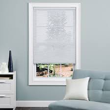 To install blinds, measure the dimensions for an inside or outside mount and purchase blinds specific to those measurements; Project Source Cordless Light Filtering Mini Blinds 36 In X 64 In White Cdlf3664w Rona