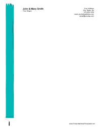 Great For Painting Businesses This Printable Letterhead Features A Roller Paintbrush And A Blue Streak Of Pa Letterhead Design Letterhead Illustration Program
