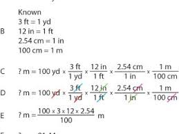 English To Metric Conversions Unit Cancelling Method