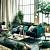 Emerald Green Green Sofa Living Room