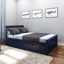 This wood platform bed frame is beautifully simple and works well with any style of home decor. Harriet Bee Bolinger Full Platform Bed With Drawers Reviews Wayfair Platform Bed With Drawers Grey Bed Frame Bed With Drawers