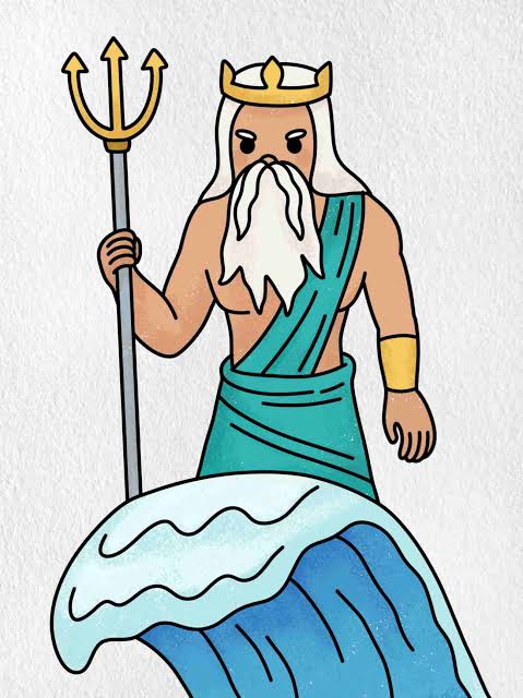 Draw Poseidon - HelloArtsy