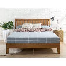 Then wooden bed frames are ideal for adding some warmth and classic comfort to your bedroom. King Size Solid Wood Platform Bed Frame With Headboard In Medium Brown Finish