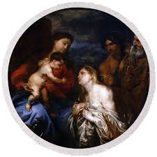 La Virgen y el Ni o con los pecadores arrepentidos #1 Metal Print by Anthony van Dyck - Fine Art America