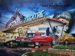 Drive In Theater Original Painting Dan Hatala Large82714320 Jpg 750 557 Drive In Movie Theater Drive In Theater Drive In Movie