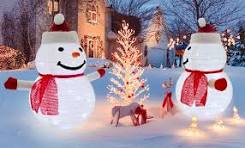Amazon.com: Christmas Snowman Decorations，23” Light Up Christmas Snowman  with LED Cool White Lights for Indoor Outdoor Xmas Garden Yard Home Party  ...