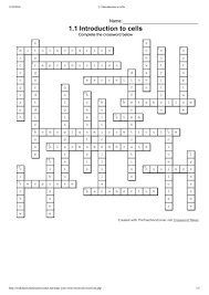 In this science crossword puzzle worksheet, students answer 8 clues using vocabulary associated with cell structures. Ib Biology Topic 1 Cell Biology Crossword Puzzles Teaching Resources