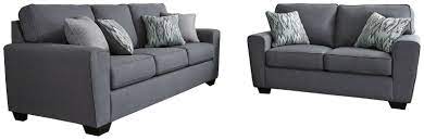 Calion Sofa And Loveseat Gunmetal Love Seat Sofa Furniture